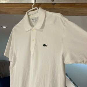 Polo Lacoste blanc taille M